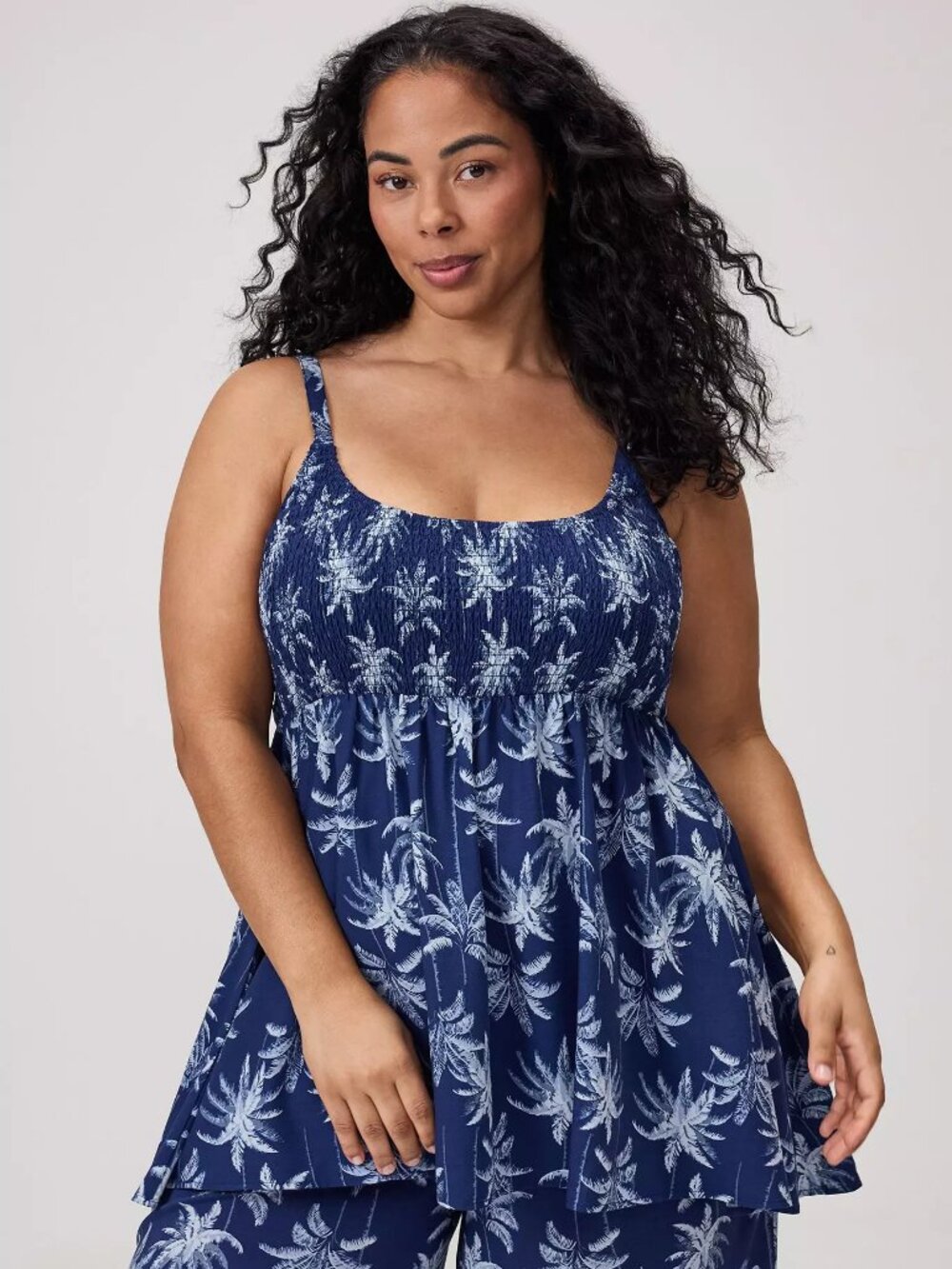 NWT Torrid Smocked Challis Babydoll Tunic